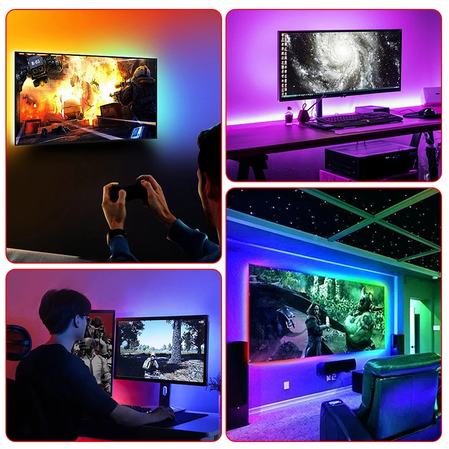Светодиодная лента RGB с музыкальным датчиком 5 В 1 м|Светодиодные ленты| |