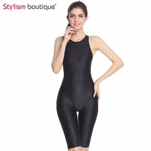 Цельный женский купальник до колена, профессиональный спортивный костюм для соревнований, Купальник для похудения, купальный костюм