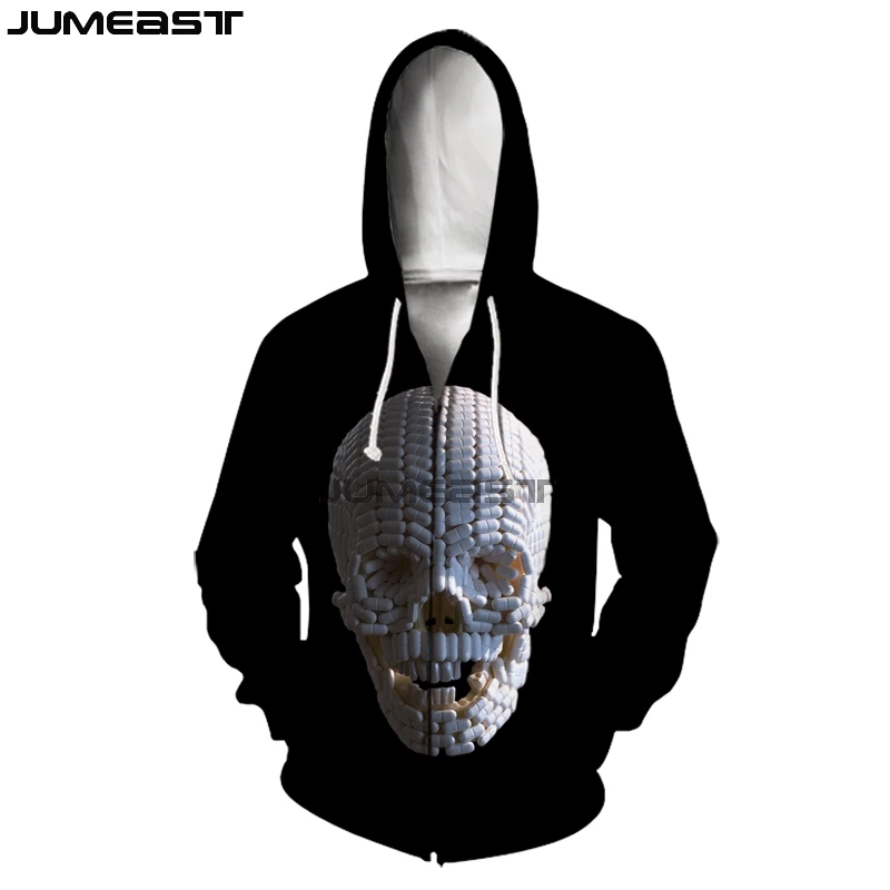 Бренд Jumeast для мужчин/для женщин с 3D принтом красная роза и Череп куртка с длинными рукавами спортивный пуловер модные весенние толстовки на молнии