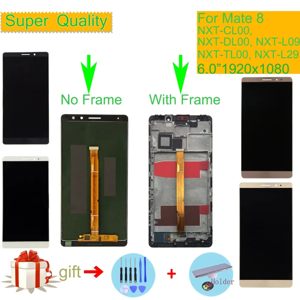 

6.0" For HUAWEI MATE 8 LCD Display Touch Screen Digitizer Assembly With Frame NXT-AL10 NXT-CL00 NXT-DL00 NXT-TL00 NXT-L29