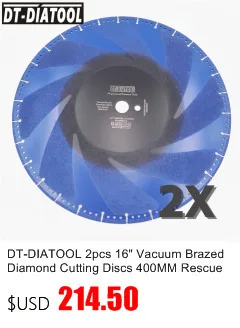 DT-DIATOOL 2pcs 7" Vacuum Brazed Diamond Disc For Multi Purpose 180mm Rescue Diamond Blade