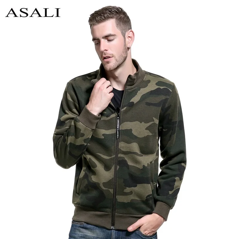 ASALI Camouflage Jacket Men New Brand Camo Mens Bomber Jackets Hip Hop