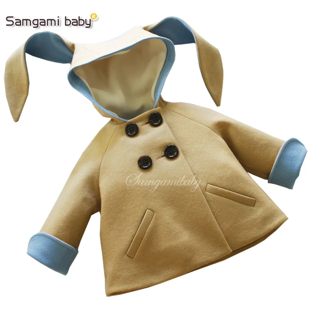 New honey bunny coat in pink rabbit jacket design spring autumn baby