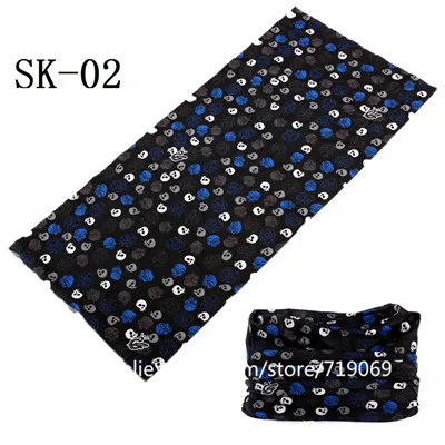 Fashion Skull Magic Tube Seamless Biker Sports Bandanas Headband Variety Turban Hood Veil Head Scarf Multi Function Face Mask mens designer scarf