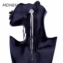 Korean character super fairy fashion tassel earrings jewelry feather temperament long sexy sweet earring female A