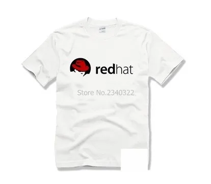

Summer short-sleeved Red Hat T-shirt Linux system redhat IT people must have cotton T-shirt