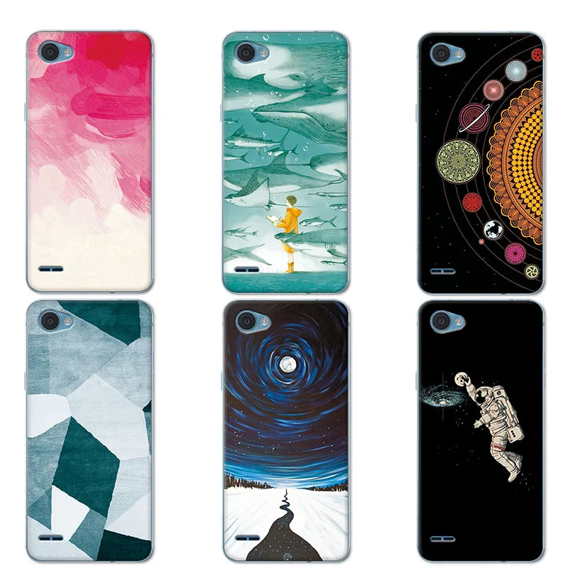 

Couple Phone Case For LG Q6 Alpha 5.5" Universe Planet Design Soft TPU Cases Coque For LG Q6 Plus X600 X600K X600S X600L Cover