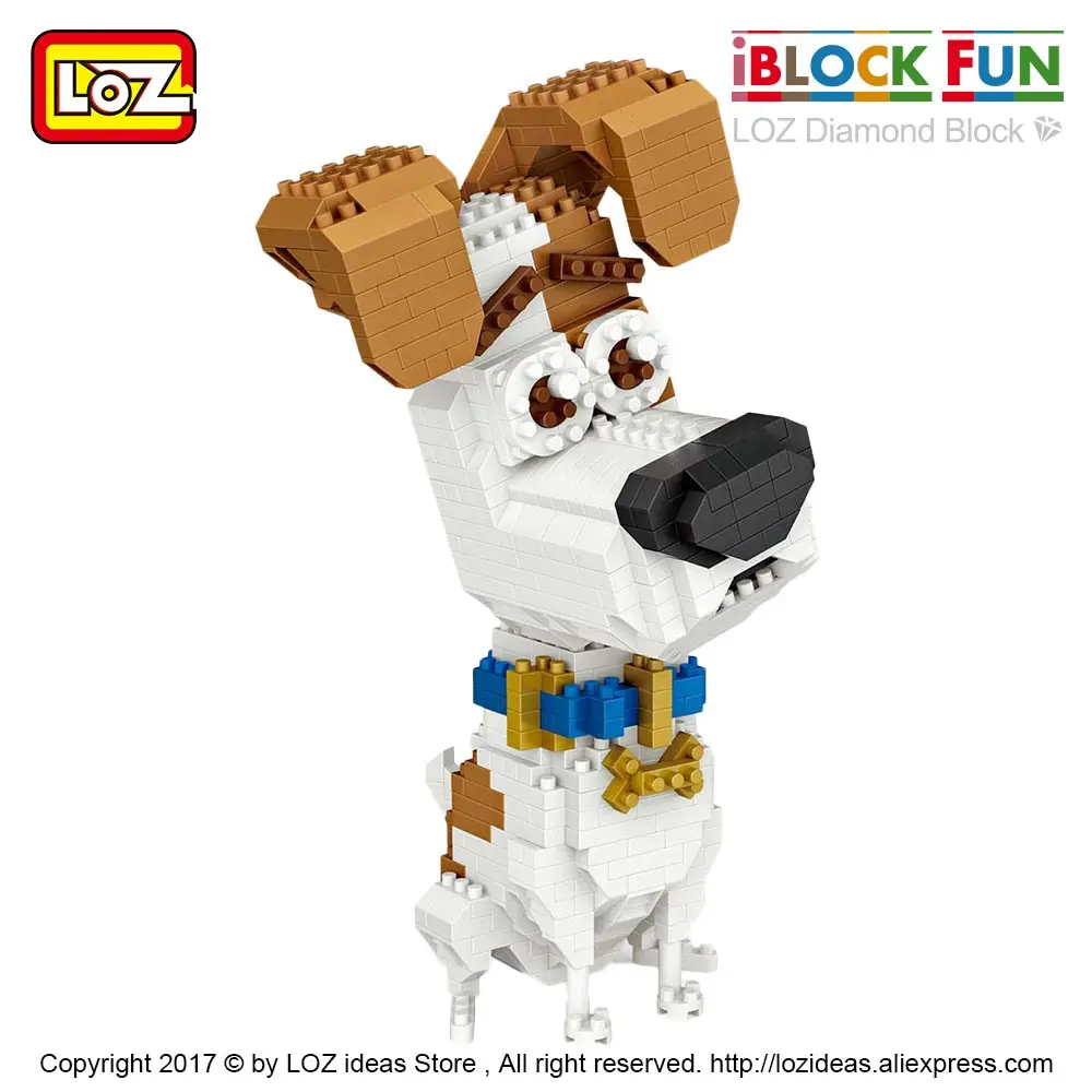 LOZ алмазные блоки Джек Рассел терьер собака мультфильм аниме DIY строительные блоки милые мини-фигурки животных пластиковые игрушки для детей 9788