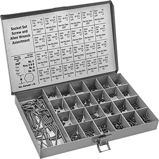 

Set Screw Assortment Inch Sizes, 336 Pieces, Black-Oxide Alloy Steel