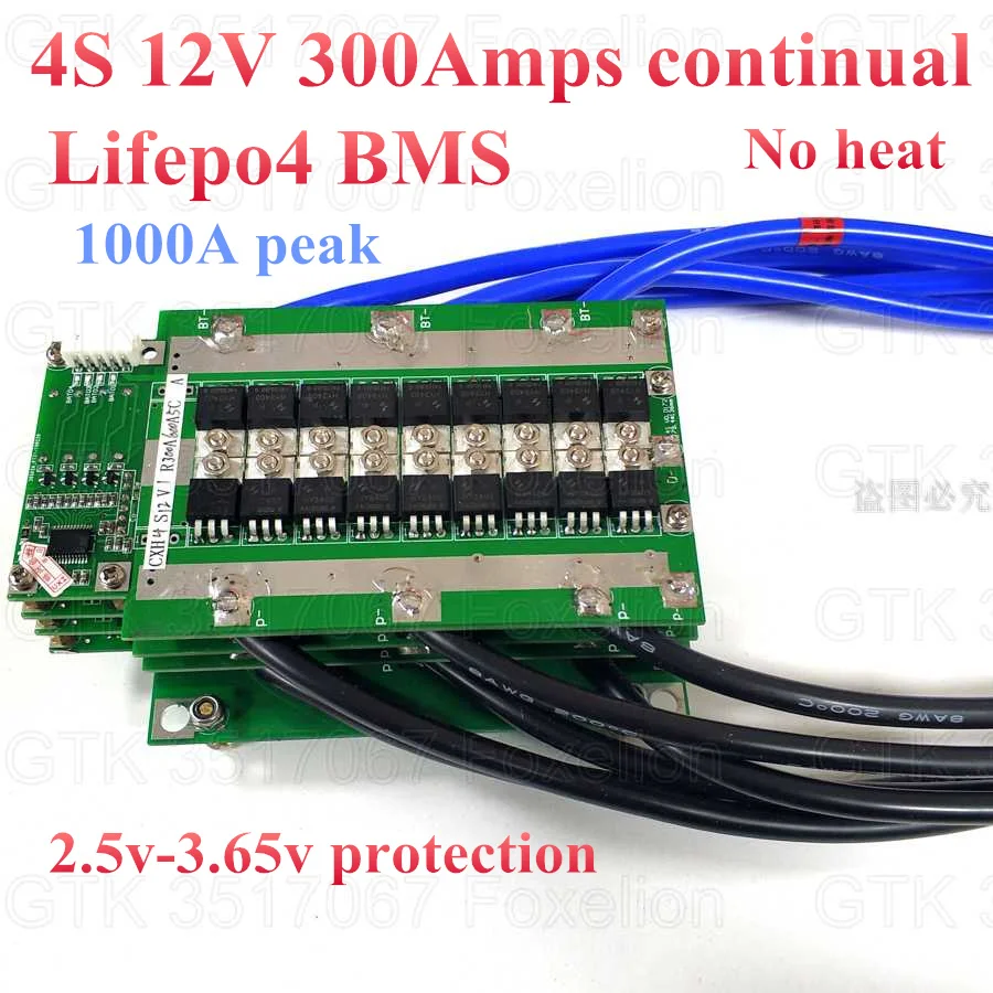 300A 4S 12 8 V 14 4 LiFePO4 BMS 6 v литиевая батарея панель защиты с балансом двигатель