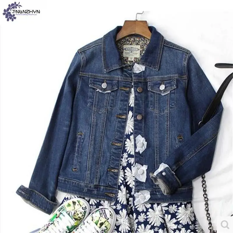 TNLNZHYN font b Women b font clothing denim font b jacket b font 2017 spring new