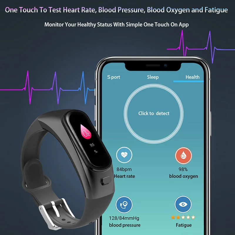 H109 Headphones Smart Bracelet Blood Pressure Wireless Earphones Bluetooth Earphone Smart Watch Phone Fitness Tracker Smart Band