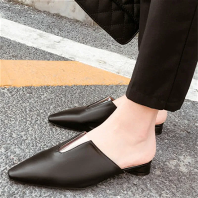 

Flat Shoes Women Slip On Slingbacks Shoes 2019 Spring Loafers Women Mules Shoes