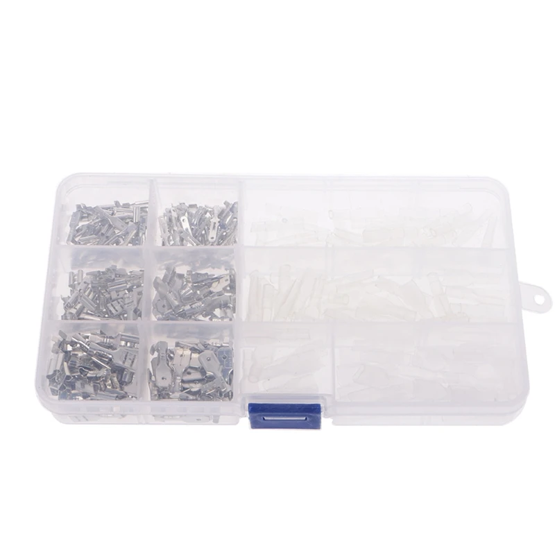 

270Pcs Female & Male Spade Connectors Wire Crimp Terminals Set 2.8mm 4.8mm 6.3mm