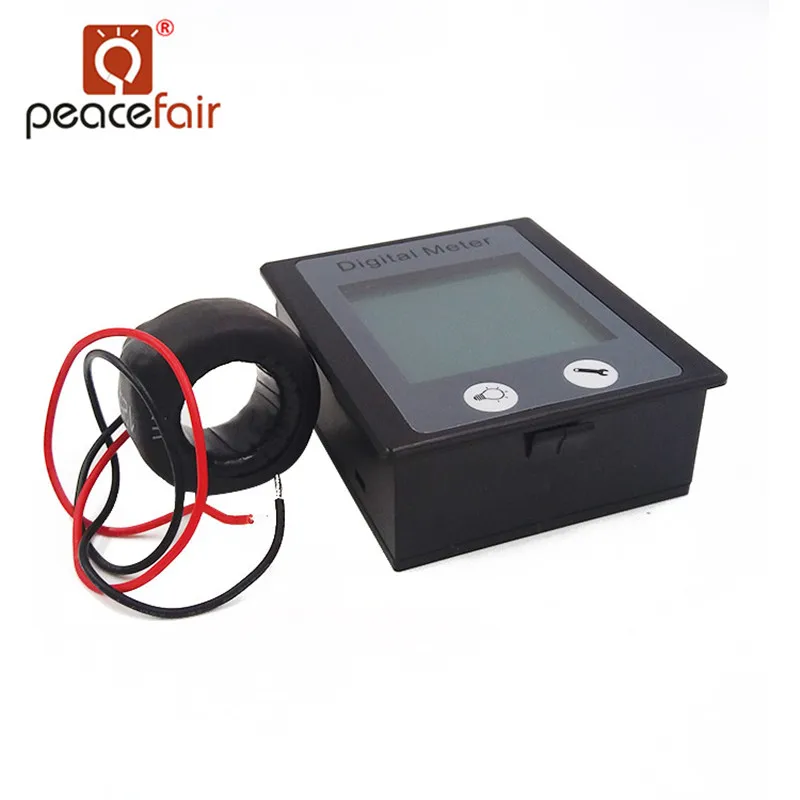 

PEACEFAIR New Product STN Screen Digital AC 80-260V 100A voltage current power Voltmeter Ammeter Watt Meter With Coil CT