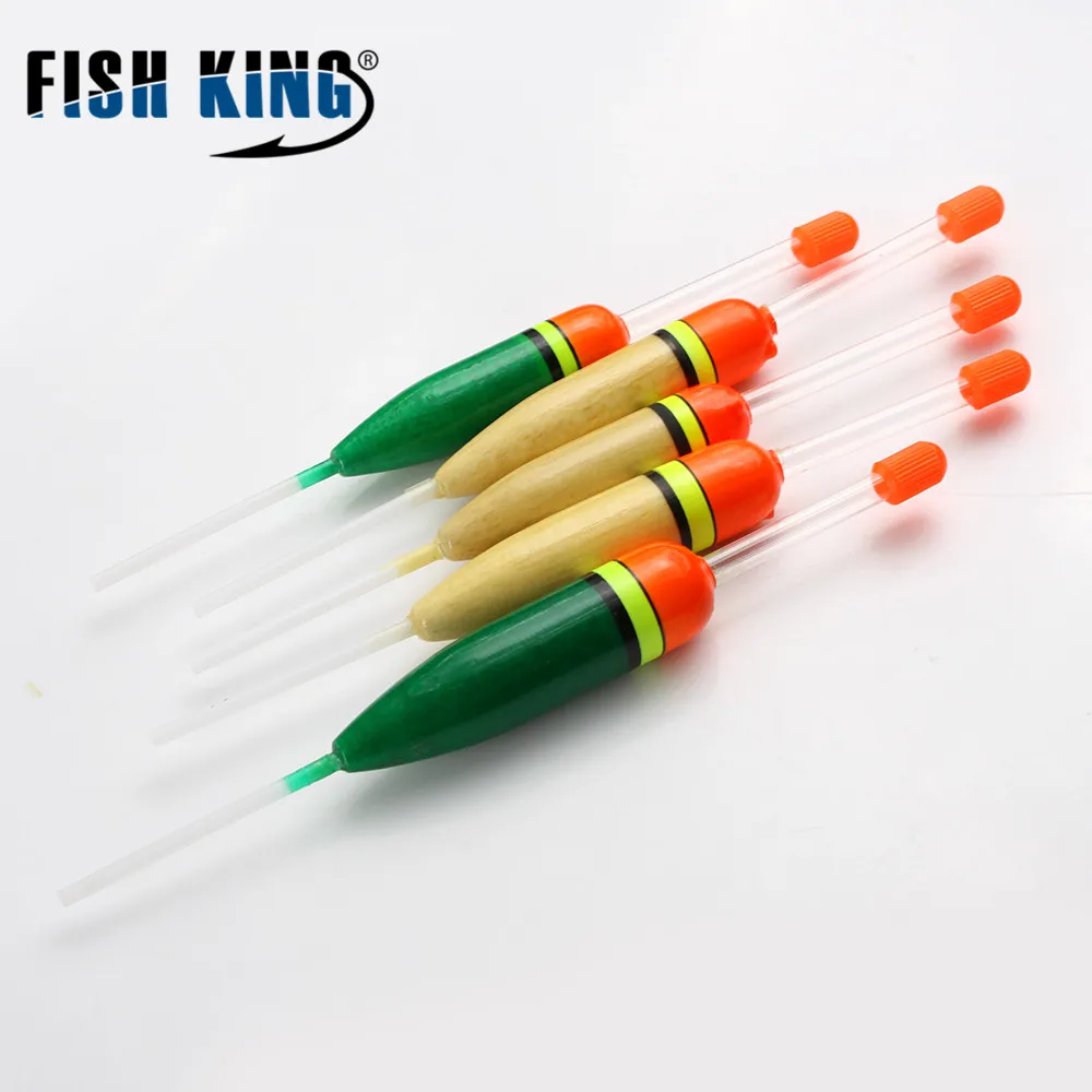 Fishking 5 قطعة/الوحدة 10 جرام 15 جرام 20 جرام 30 جرام 18 سنتيمتر 19 سنتيمتر 22.5 سنتيمتر عصا يطفو تتقلب مزيج حجم لون تطفو العوامة الصيد اكسسوارات