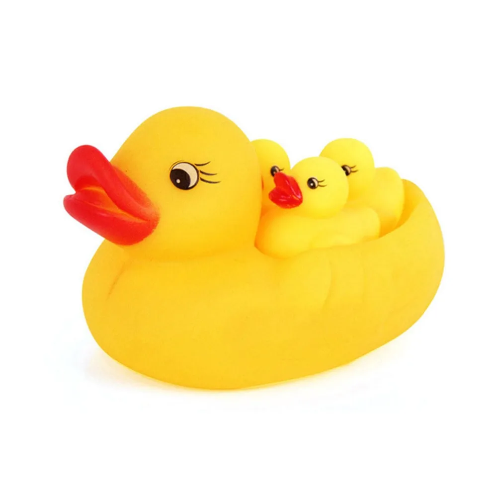 

Bath Toy Newborn Cartoon Animal Infant Swim Classic Cute Lovely Baby Rubber Race Squeaky Duck Family Bath Kid Game Taking Shower