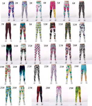 

kids leggings 3D Pattern leggings child clothing legging pants cartoon Print Leggings for 3-8 years 8 p
