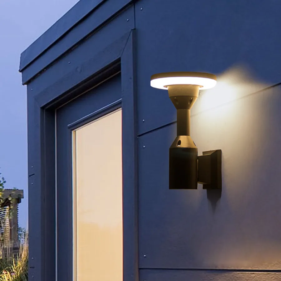 BEIAIDI 12 Вт напольный светодиодный настенный светильник столб лампа поверхностного монтажа коридора прохода садовый настенный фонарь вилла отель внешние настенные бра