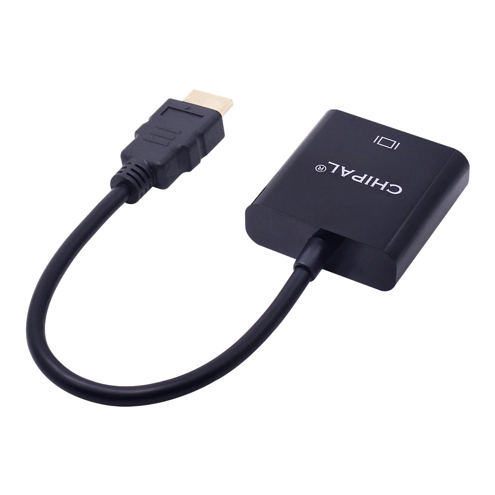 CHIPAL 10 шт для HDMI в VGA конвертер HDMI2VGA кабель адаптер ПК настольный ноутбук планшет HD