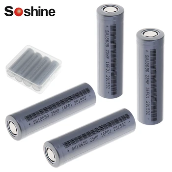 

4pcs/lot Soshine 3.7V 2600mAh 18650 Li-ion Rechargeable Battery with 1000 Cycle for LED Flashlight Headlamp Bicycle Light