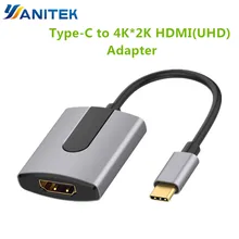 Yanitek-Tipo C para hdmi converter-tipo c para hdmi fêmea Huawei mate10/P20pro Samsung S8 + apple computer adapter connector