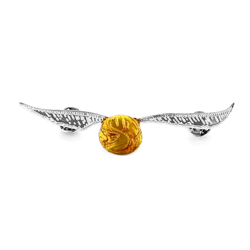 

Quidditch Brooch Gold Pomander Brooches Brooches With 2 Silver Pins The Deathly Hallows For men lapel fashion Jewelry