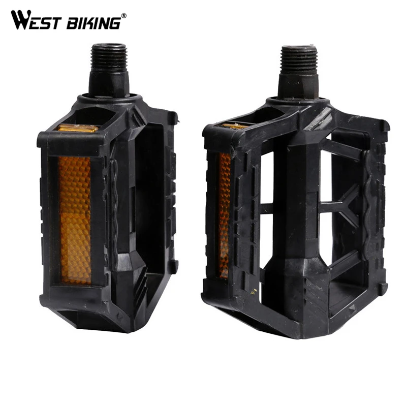 

WEST BIKING Bike Plastic Pedals MTB BMX Road Montane Bicycle Platform Pedals Bike Lightweight Bicycle Performance Pedals