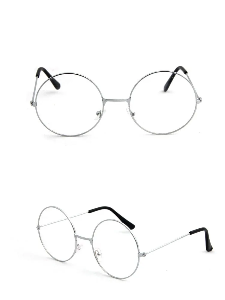 Новинка, классические винтажные очки, оправа, круглые линзы, плоская близорукость, оптическое зеркало, простая металлическая оправа для женщин/мужчин