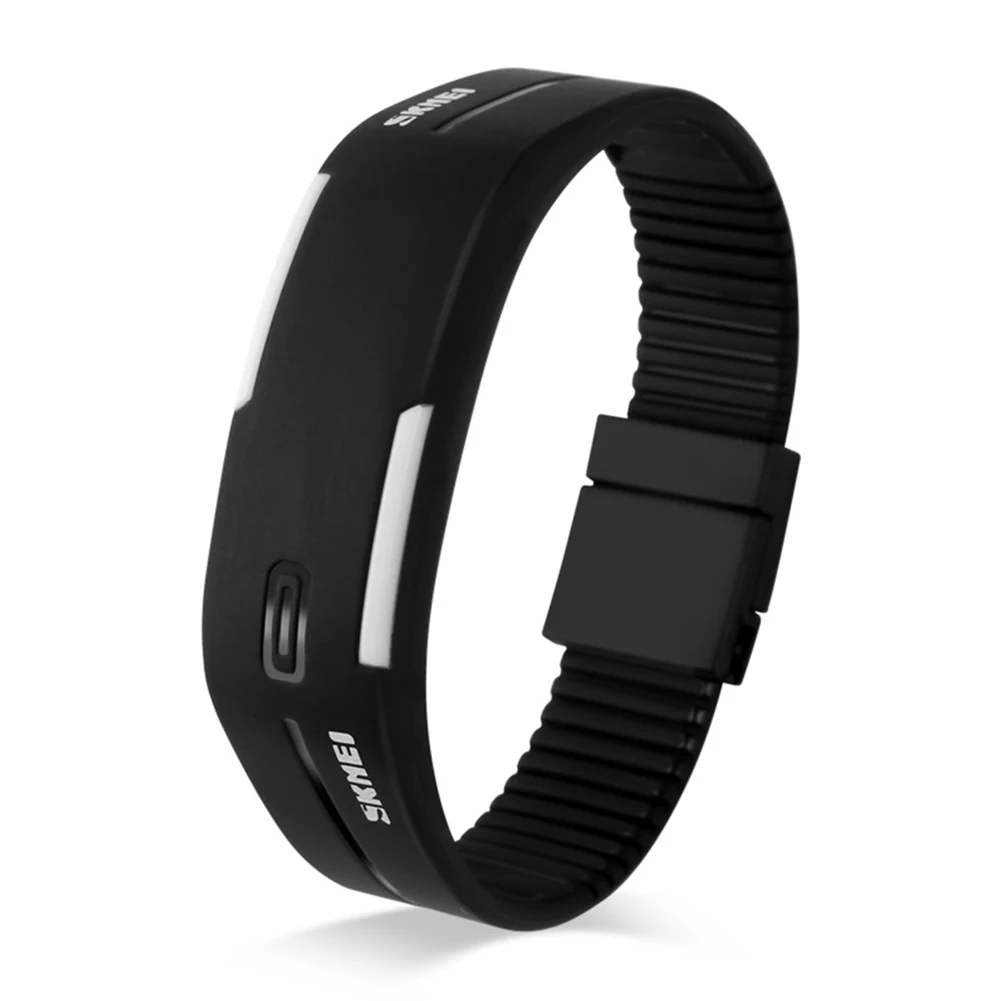 

Unisex 6colors Digital LED Sports Wrist Watch Wristband 30m Waterproof Soft Silicone Led Band Bracelet Men Women's Digital Watch