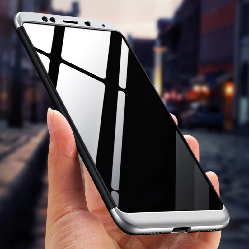 5Plus Cases For Xiaomi Redmi 5 plus Case 360 Degree Full Protection Matte Hard PC 3 in 1 Back Cover Redmi 5 Redmi5 Fundas Couque