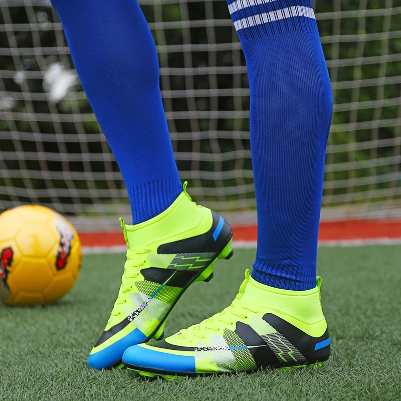 

Official Men Boys Soccer Training Superfly 6 Elite CR7 AG-PRO Sole Outdoor Muscle High Top Football Shoes Adult School Sneakers