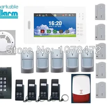 7 дюймов сенсорный экран 868 МГц сигнализация с английским/Пособия по немецкому языку/итальянский/голландском/французский/Чешский/Финский, дома, secure GSM сигнализация