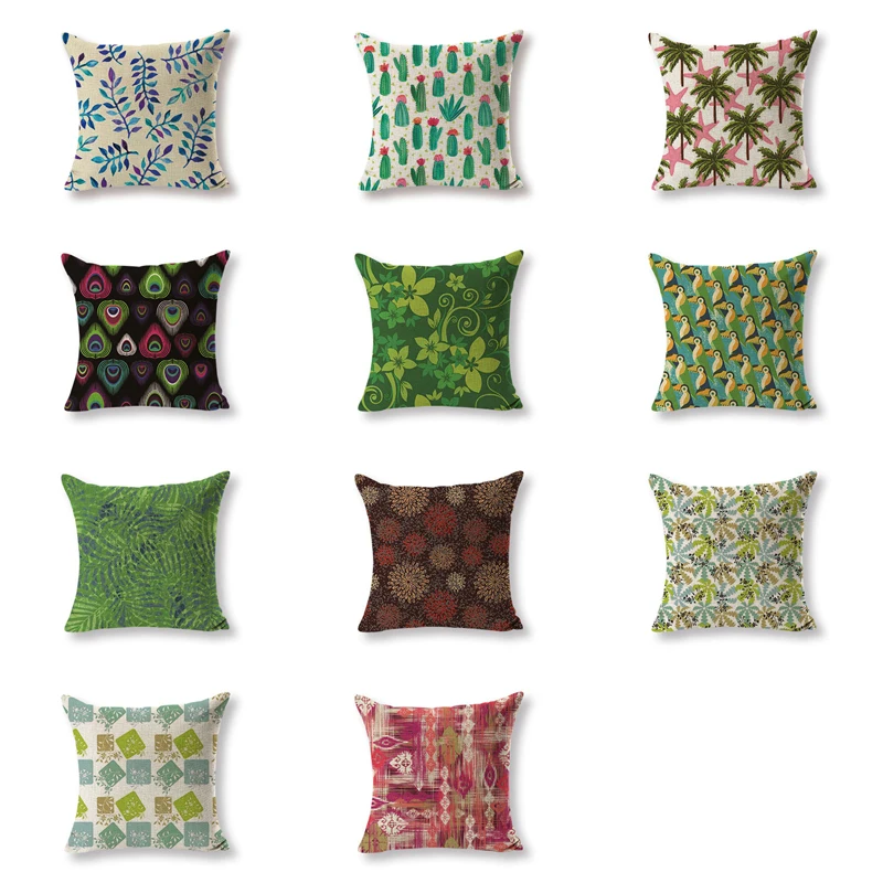 High Quality Cushion Covers Plant Cactus Pillow Covers Girls Car Large