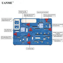 UANME многофункциональный мобильный телефон ремонт платы Держатель для iPhone X материнскую плату чип светильник