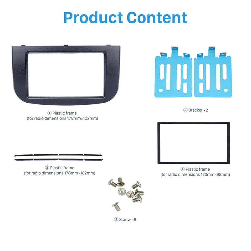 Seicane 173*98 178*100 178*102 мм Установить Рамки 2Din окружении отделкой Панель комплект автомобиля DVD стерео Фризовая для 2007 Mitsubishi Colt