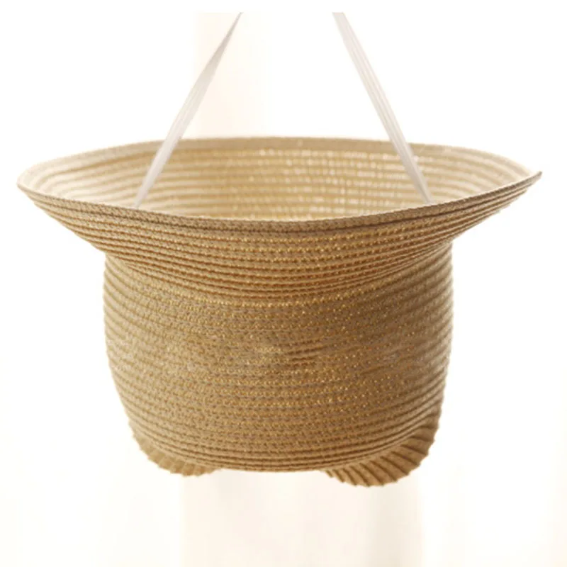 Baby Hat Kids Bucket Hat Kids Sun Hat Fashion Lovely Girls Boys Straw Hats Headdress Summer Kids Baby Bucket Sun Hat Cute Ear Solid Floppy Beach Cap For Children