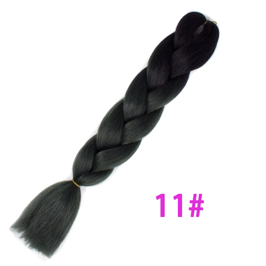 VERVES плетение волос 5 шт 24-дюймовые большие синтетические косы 100 г/шт. Омбрэ шиньон, оптом вязаная крючком коса - Цвет: P18/22