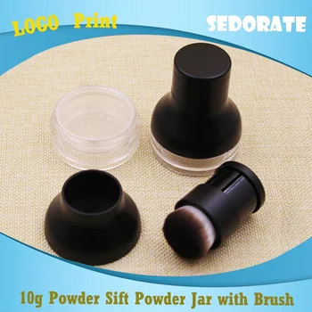 

Sedorate 5 pcs/Lot PS Jars For Cosmetic Powder Jars With Brush Sifter Mineral Powder Jar 10G Makeup Refillable Containers JXW002