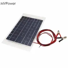 MVpower Portable 18V 10W Solar Panel Bank DIY Solar Charger Panel External Battery Car Solar Cells with Crocodile Clips