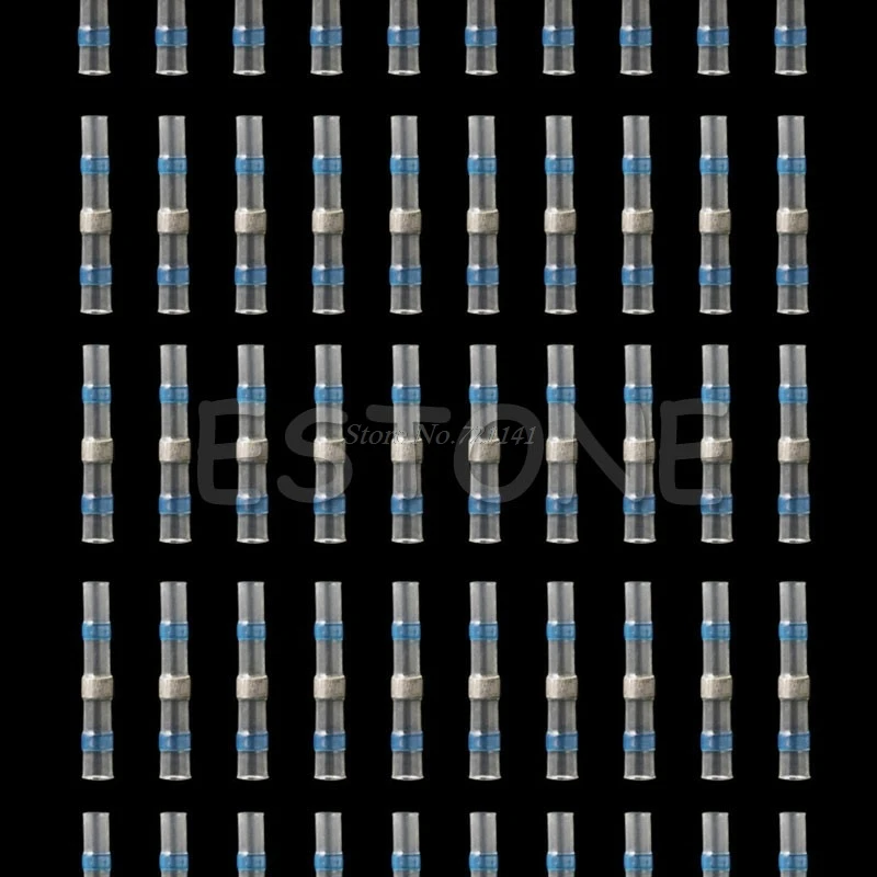 50 шт. 16-14AWG водостойкий припой рукав термоусадочный стыковой провода сращивания Разъем b