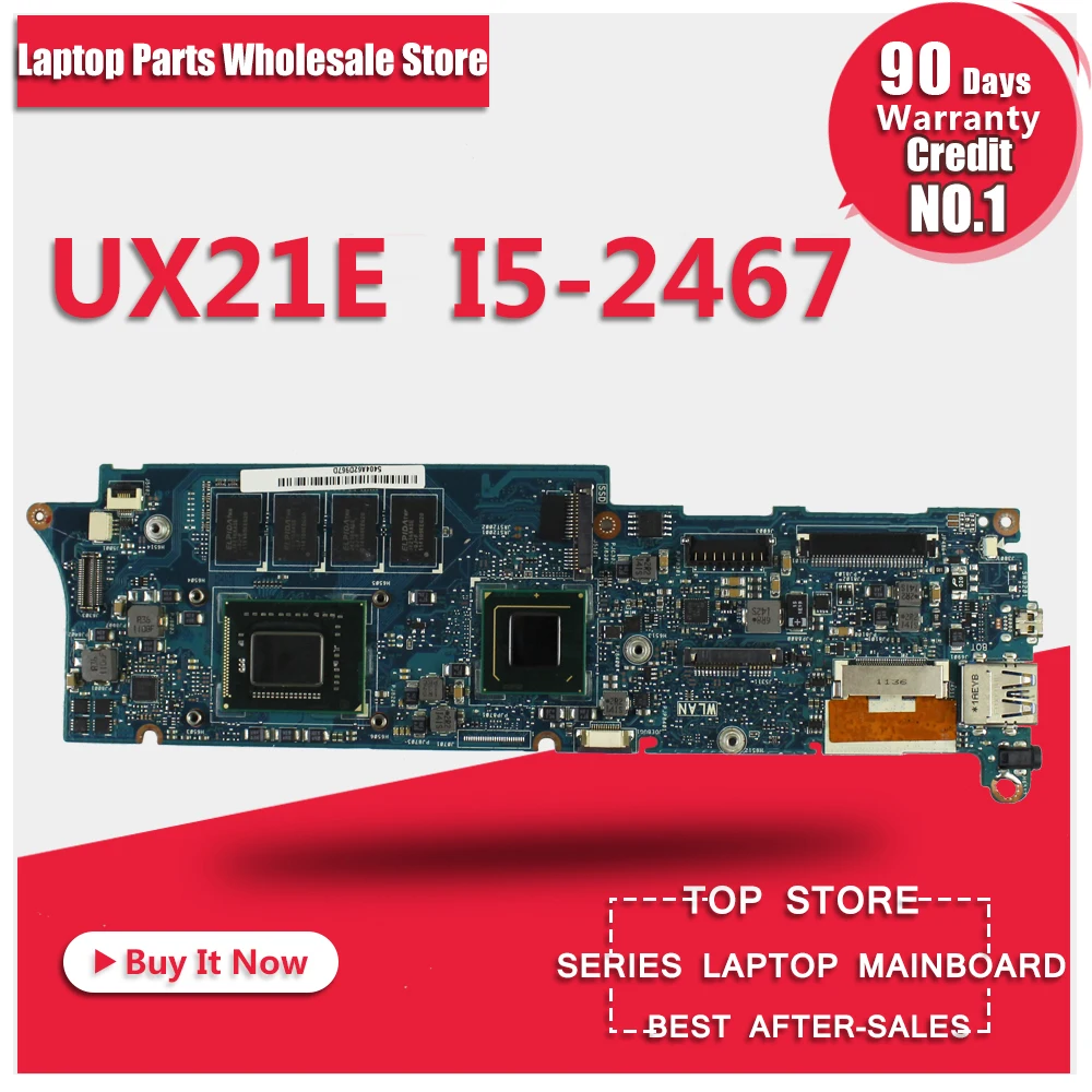 Hot selling UX21E for Asus laptop motherboard mainboard I5 2467m CPU 4G