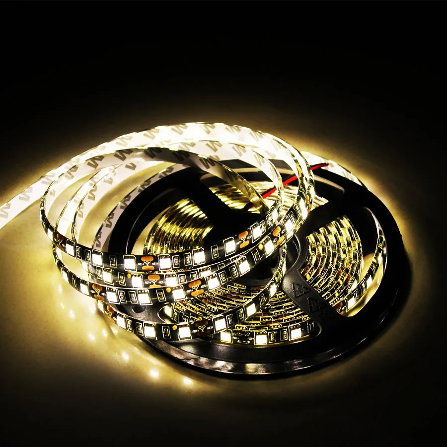 LED Strip 5050 RGB 12V Black PCB 4 Colours Waterproof Flexible LED Light 1m 2m 3m