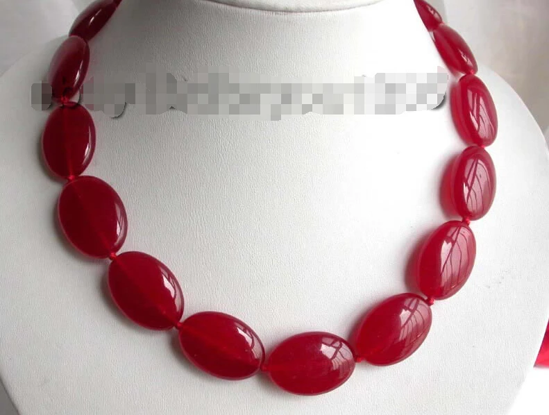 FREE shipping>>> >>Stunning!18" Natural red stone Necklace! Sin