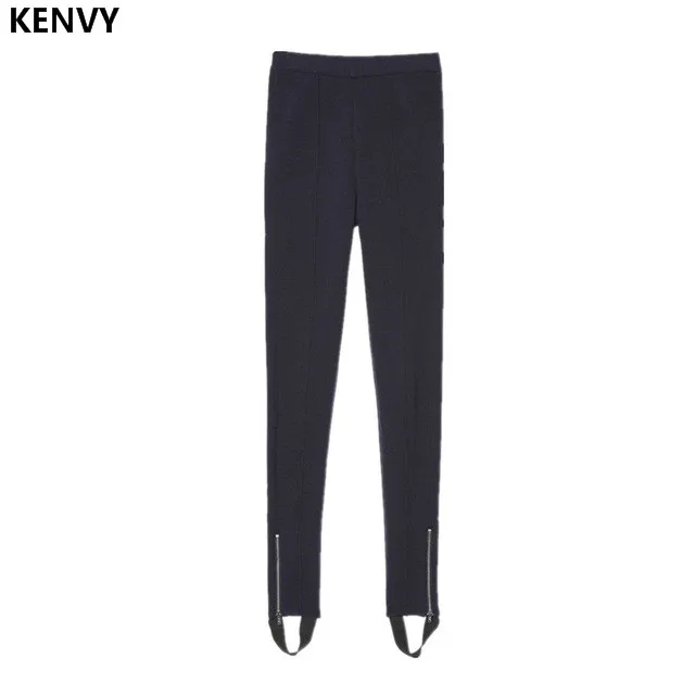 KENVY High-end luxe merk vrouwen winter mode afslanken leggings stijgbeugel Voet broek KENVY High-end luxe merk vrouwen winter mode afslanken leggings stijgbeugel Voet broek