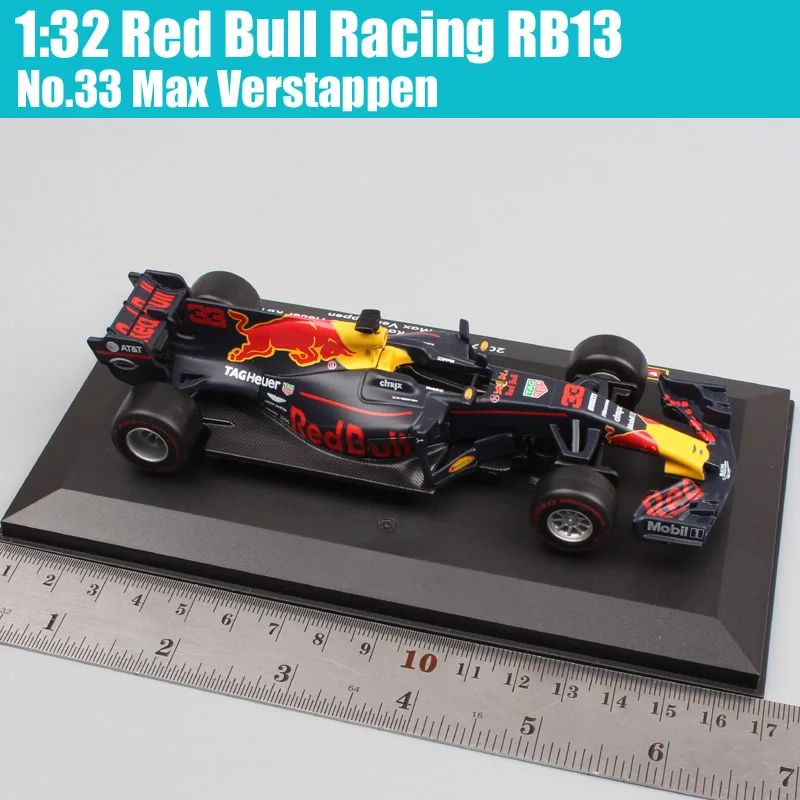 1:32 BBurago напитка Red Bull от производителя гоночных RB13 № 3 Daniel № 33 racer игрушечные машинки Миниатюрная модель весы автомобилей для детей - Цвет: 32 RB13 No33 Max