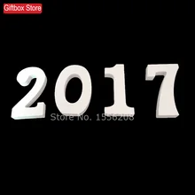 2017 MDF Wooden Letter Numbers Crafts For Home Desktop Decoration Souvenir For New Year