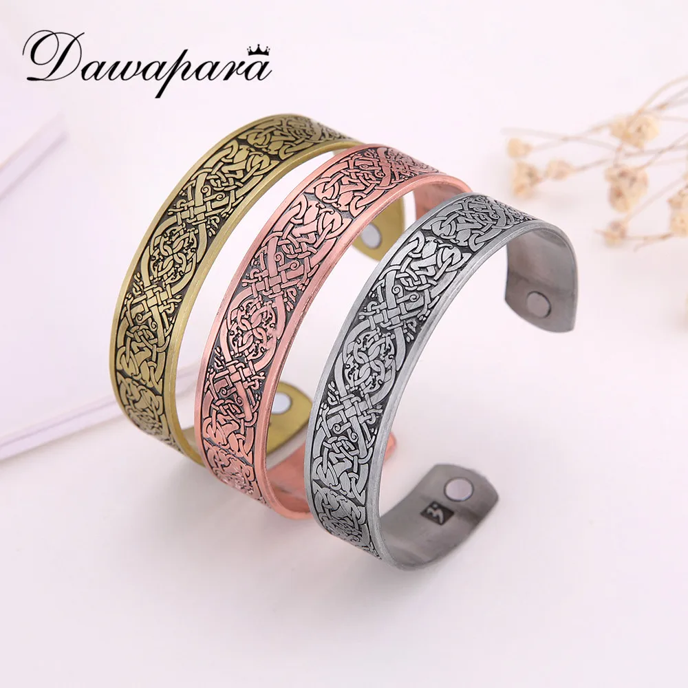 

Dawapara Vintage Silver Plated Bangles For Men Expandable Bangles Vikking Bangles For Men Irish Knot Bracelet Men