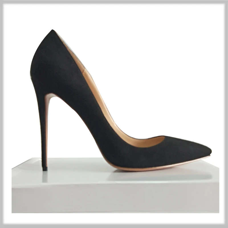 Carollabelly/женские туфли на шпильке; туфли на высоком каблуке 12 см; черные туфли-лодочки; женские пикантные свадебные туфли на каблуке с острым носком