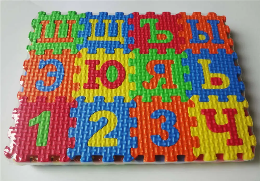 Russia Kids Toy Baby Play Mat Puzzle Mats Carpet Rugs Babies Puzzle  Language &  Number & Russian Letter Eva Mats